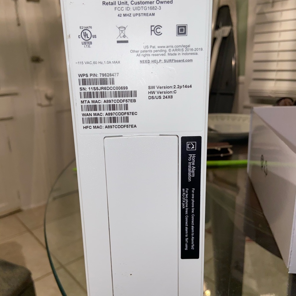 ARRIS.Internet,Wi-Fi & Voice Modem.Model SVG2482AC - Picture 5 of 13
